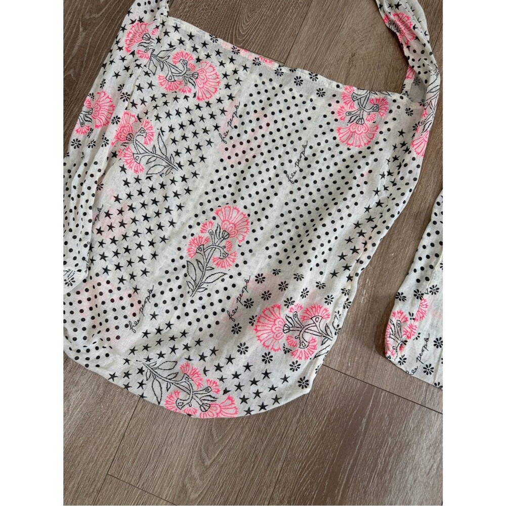 Free People (Set of 2) Shoulder Bag Floral Polka-Dot Stars Gauzy Sheer Boho - Picture 10 of 13